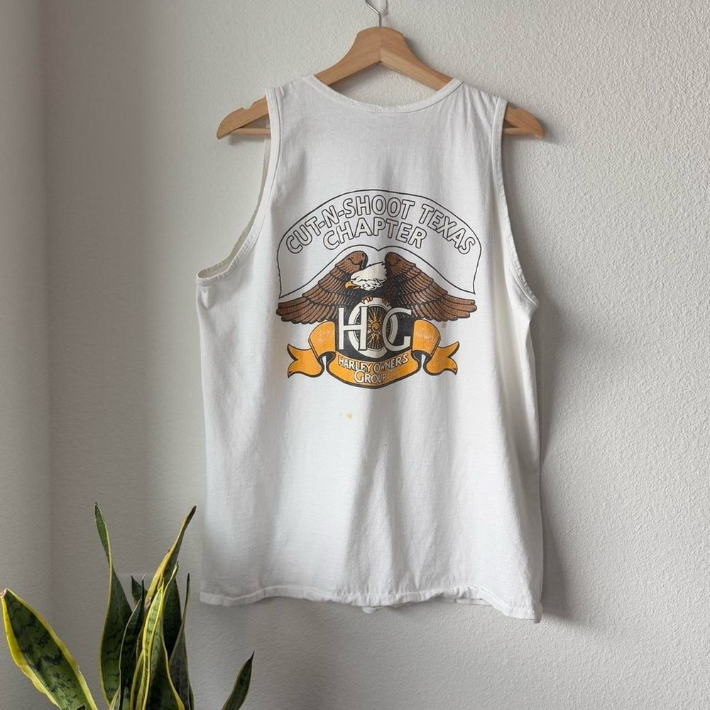 Harley-Davidson White Tank Top with Eagle Graphic